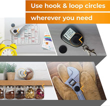 Load image into Gallery viewer, Tapem 3/4&quot; 200 Sets - Hook and Loop Dots with Adhesive - Premium Sticky Dots - White &amp; Black Sticky Circles - Hook and Loop Stickers for Classroom, Home, Office - Perfect Sticky Coins for All Needs!
